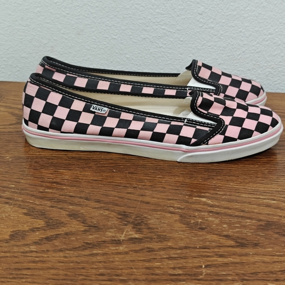 Y2K Rare KVD Vans Black Pink Women's 7.5 Slip On Ballet Shoes - Picture 5 of 12